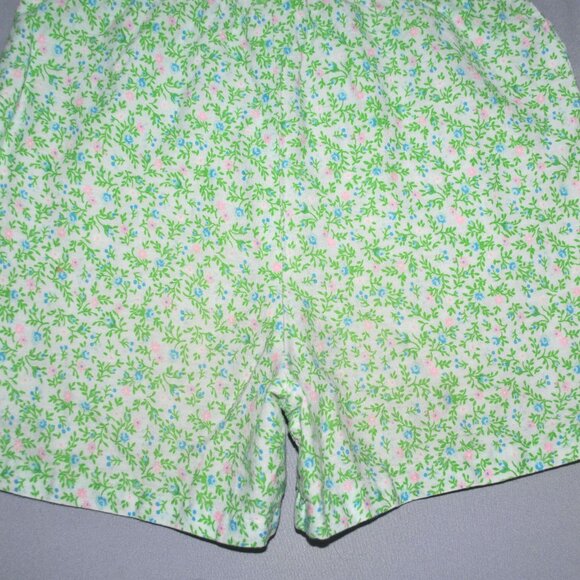 Vintage Handmade Girls Dress Size 5-6 Floral Print Retro Mod Mini Dress & Shorts - Picture 8 of 10
